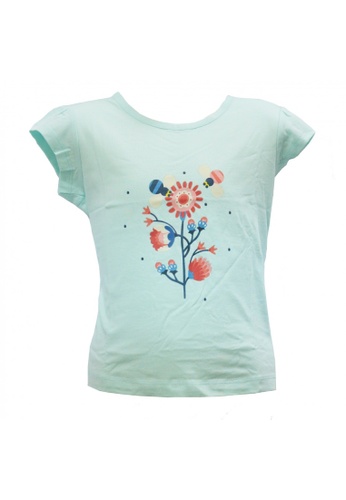 Curiosity Fashion blue Curiosity 4D Bees & Flowers T-Shirt for Girls B8C4EKA214C66AGS_1