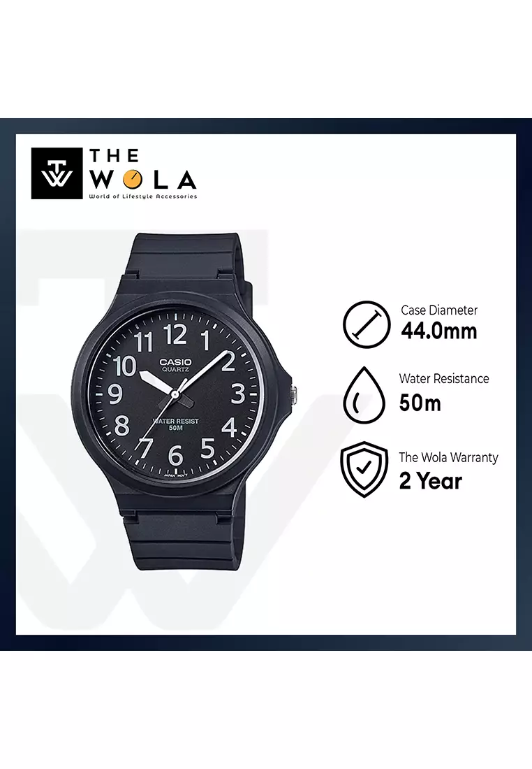 Men Analog Watch MW-240-1BV Black Resin Strap