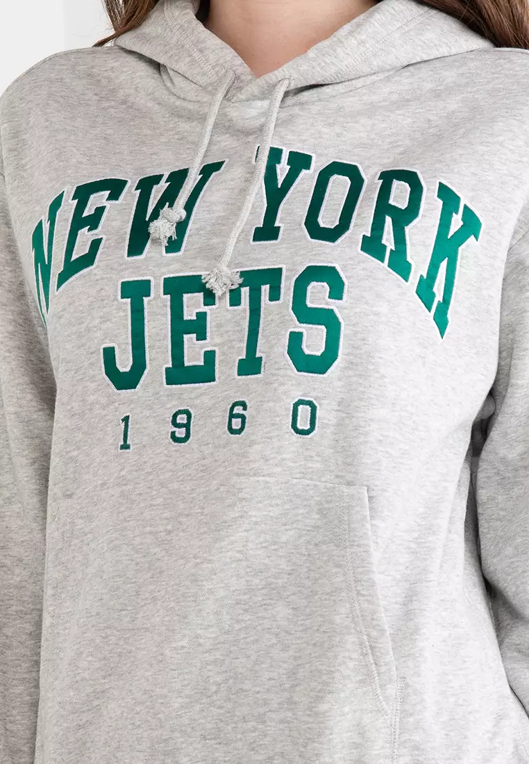 H&M+ Motif-front sweatshirt - Dark green/New York Jets - Ladies