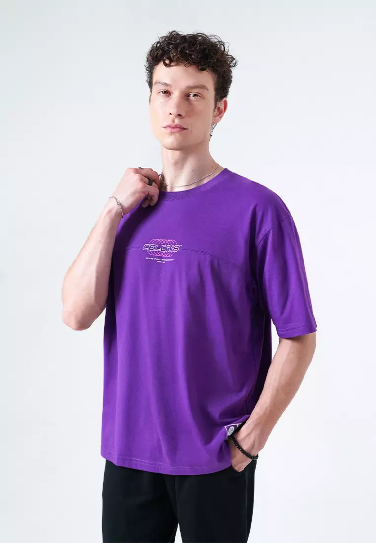 CELCIUS Squid Game Kaos Lengan Pendek Oversize LIN001326C Purple