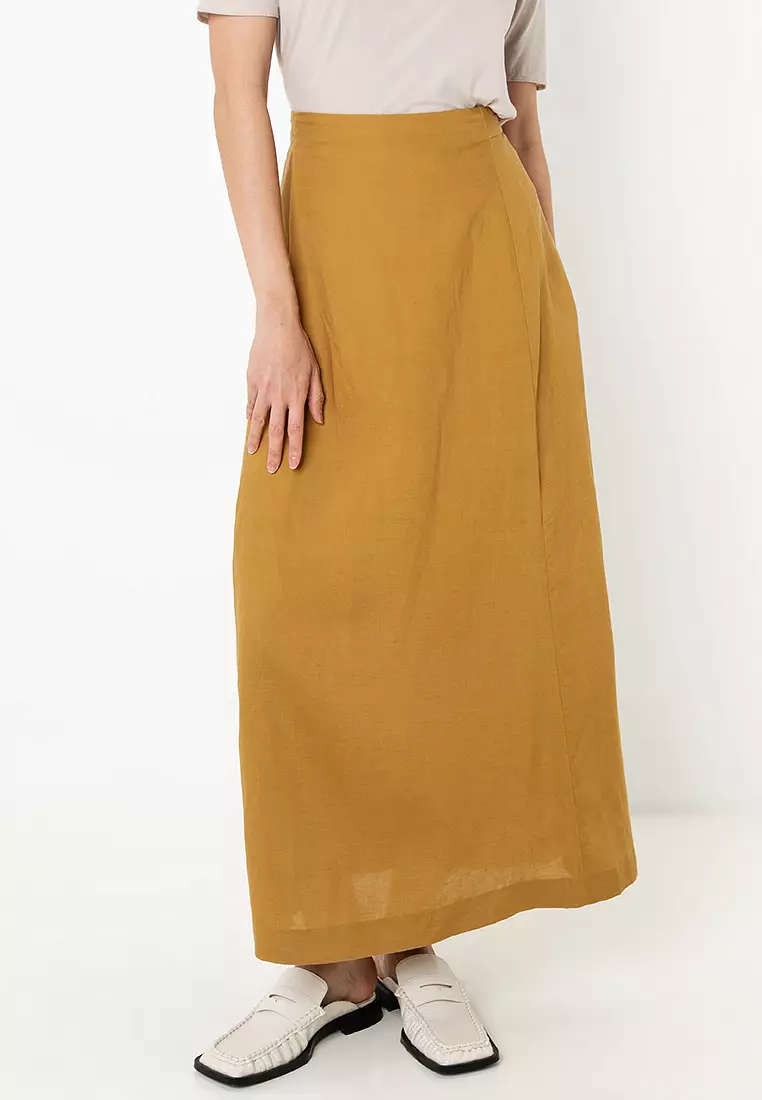 ZARA Linen-Blend Skirt 2025 | Buy ZARA Online | ZALORA Hong Kong