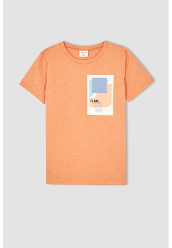 DeFacto pink Regular Fit Crew Neck Short Sleeve Cotton T-Shirt D726DKAF81A921GS_1