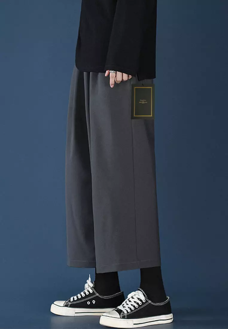 Cropped wide leg deals pants men