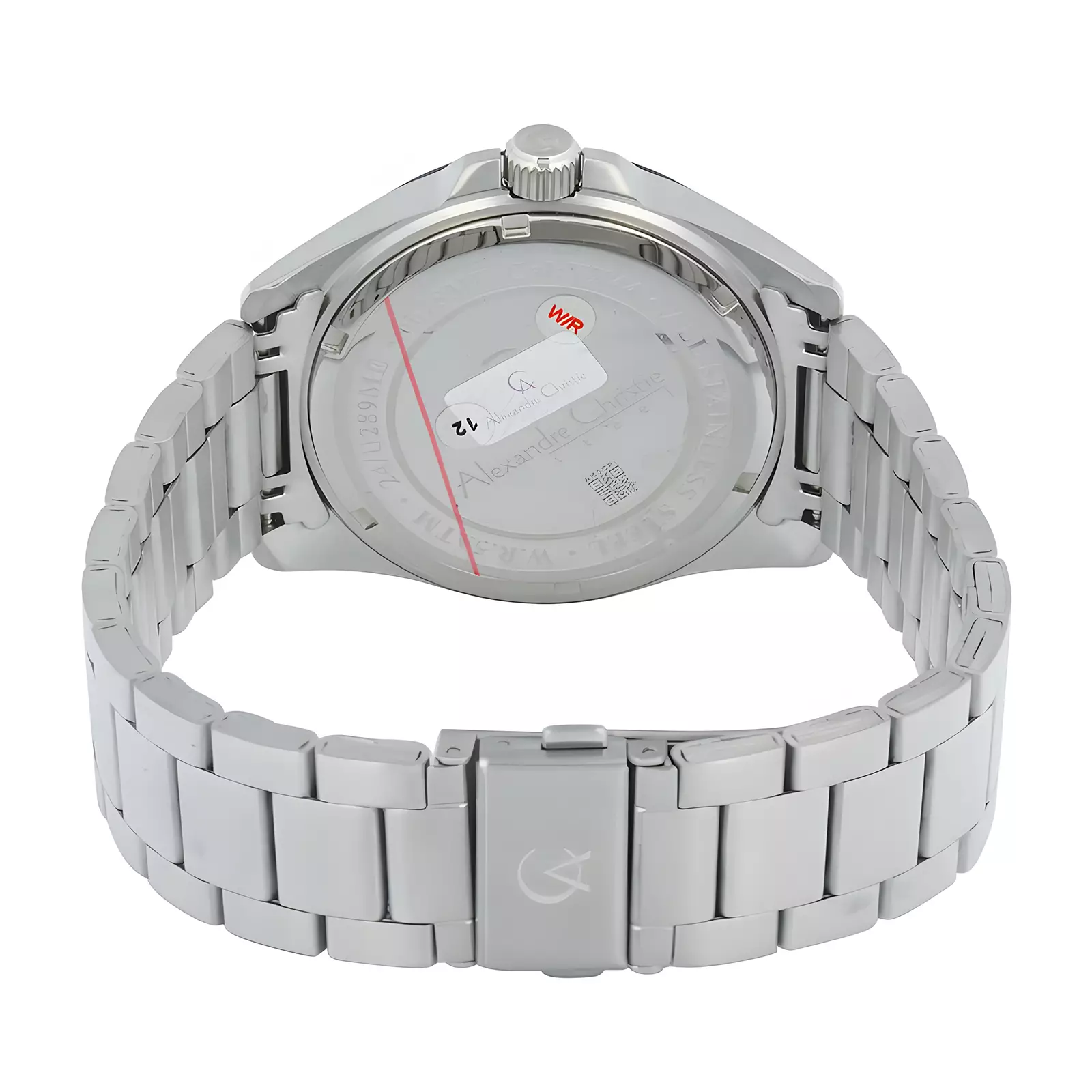 Jam Tangan Analog Pria - Silver Black - Stainless Steel - 6678 MEBSSBA