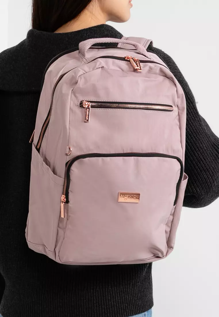 Rose Gold Series Crinkle Nylon Backpack