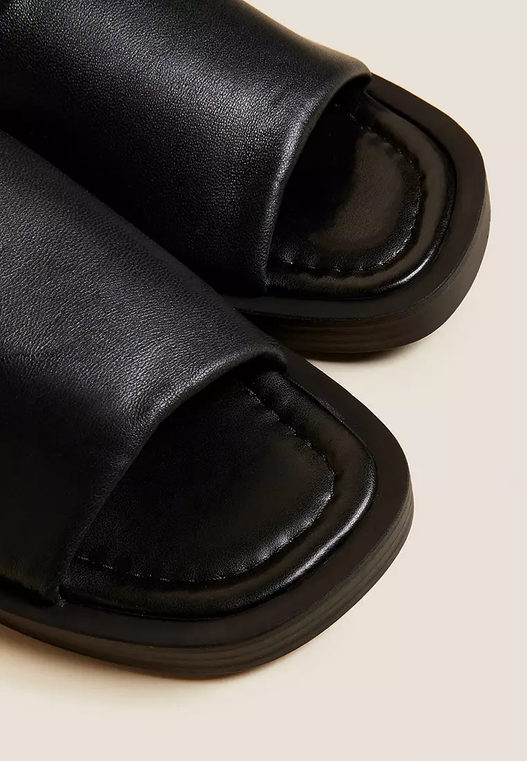 Leather Flat Mules
