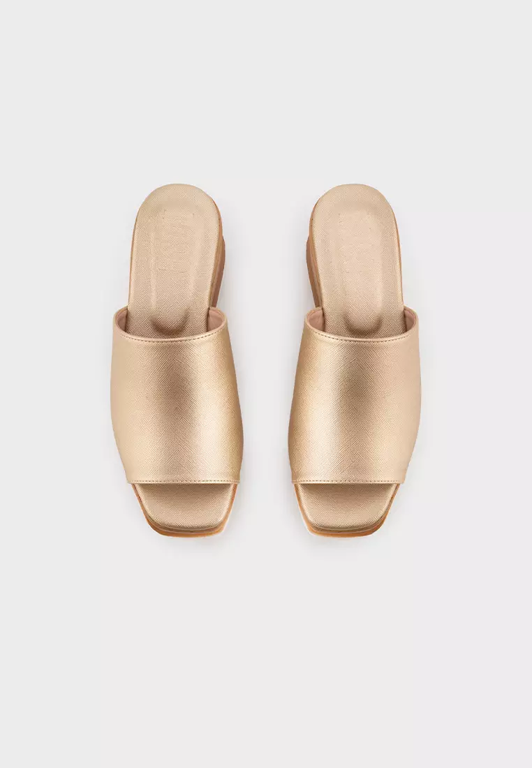 CASUAL PLATFORM WEDGE HEEL SLIDE