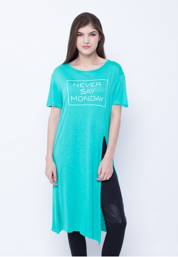 Rave Habbit Long Tee "Never Say Monday"