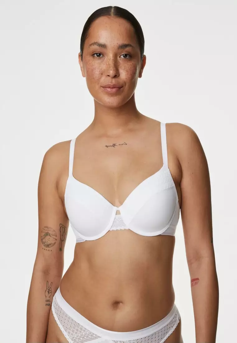 Buy MARKS & SPENCER Cotton With Cool Comfort™ Wired T-Shirt Bra
