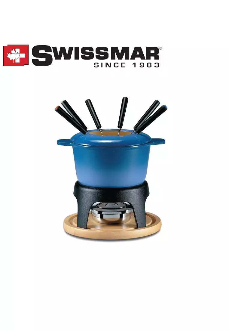 Swissmar Summit 10-Piece Cast Iron Fondue Set (Black) Membership