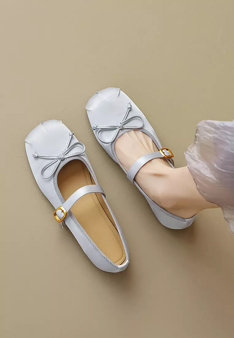 Bow Round toe Strap Flat Shoes WW222-6