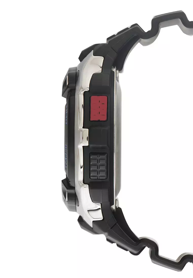 Casio Jam Tangan Pria - Black Silver - Resin - AE-2000W-1BVDF