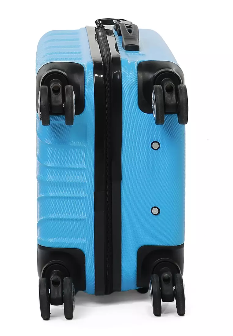 Carlton Tas Koper Hardcase Unisex Size 20Inch Suitcase Combination Lock Large Compartment Material ABS+PVC Coated ORIGINAL - Light Blue