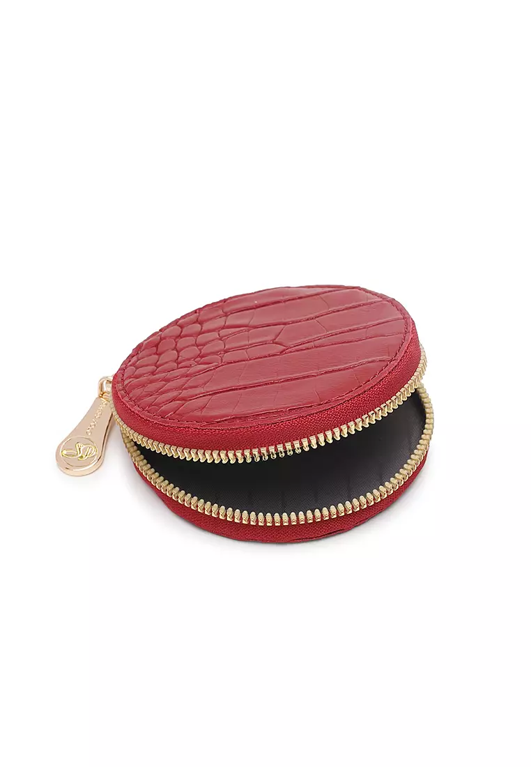 Women's 3-in-1 Handbag with Pouch & Purse - Red