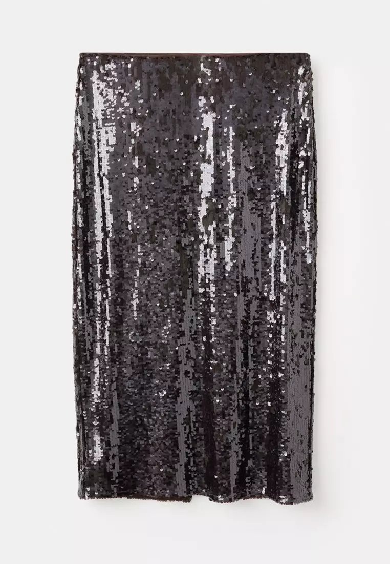 Sequin Midi Skirt