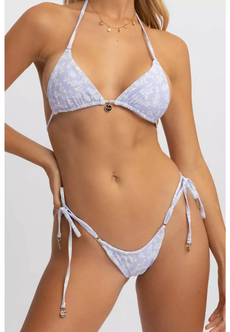 Maddy String Cheeky Bikini Bottoms, Salt Air