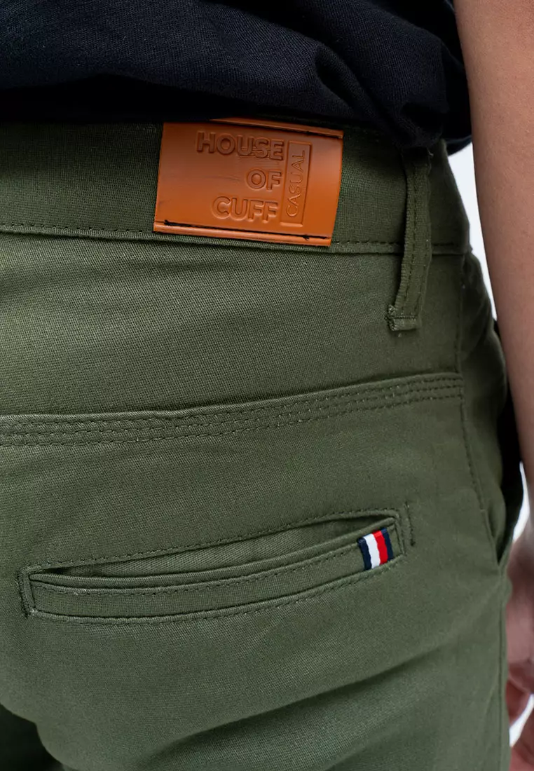 Celana Panjang Chino Slim Fit Hijau Chino Pants Bahan Stretch