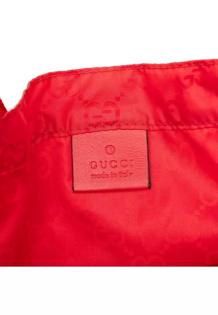 Pre-Loved Gucci Gg Nylon Teddy Bear Folding Tote