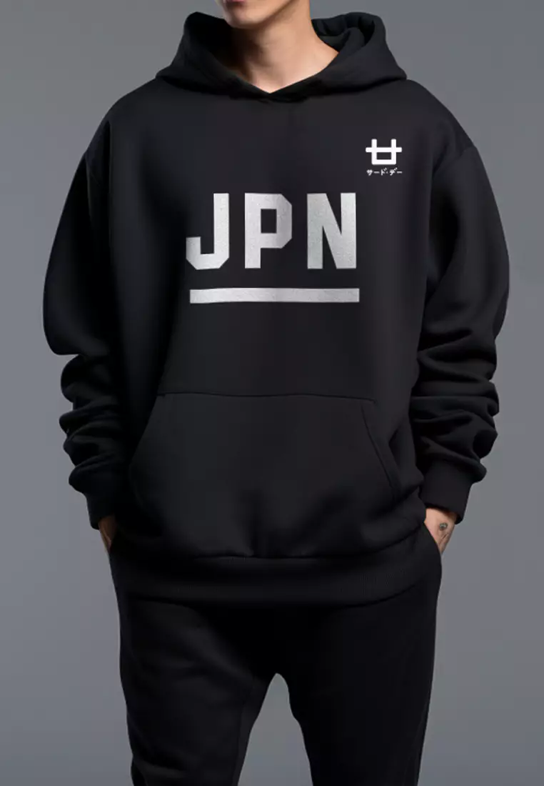 MO125D hoodies logo JPN blk Hoodie Hitam