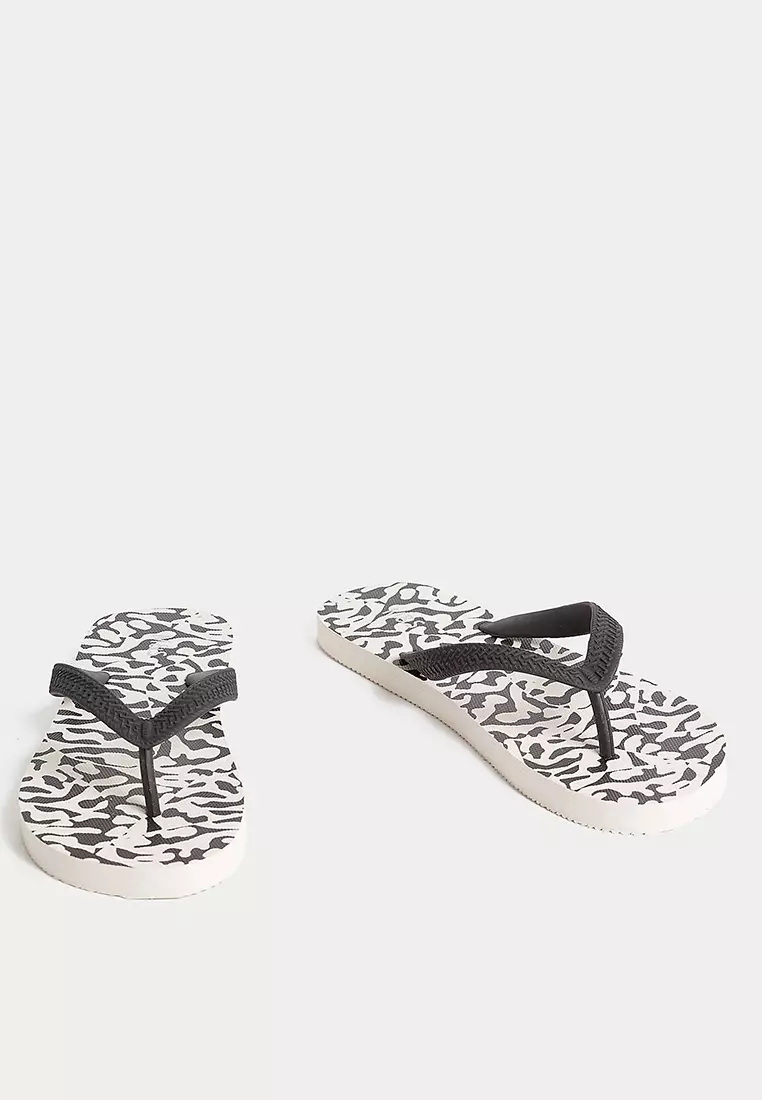 Printed Flat Flip Flops