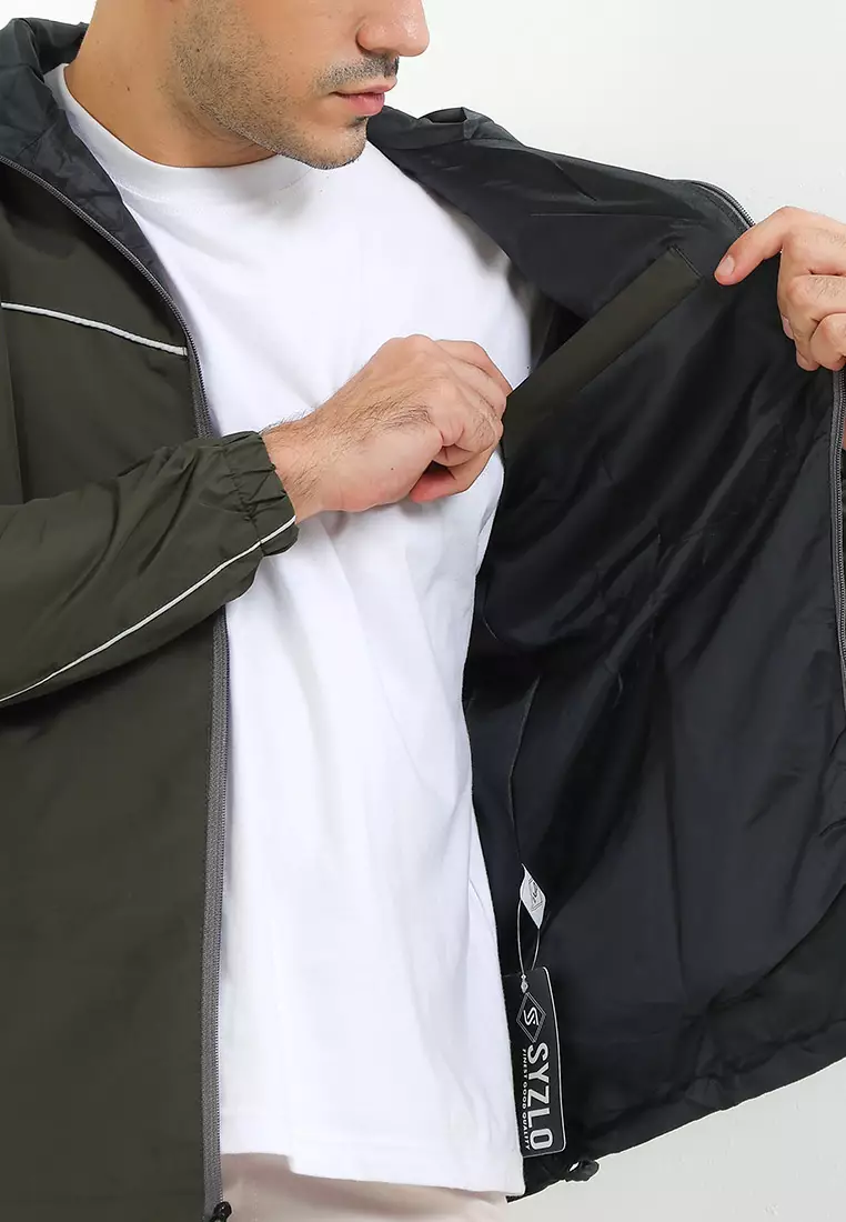 SYZLO Jaket Outdoor Packable Bisa Dilipat Jadi Tas - Army Green