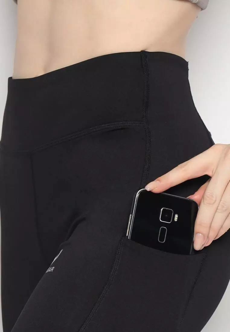 Fitwear - Legging Olahraga Wanita LAYLA ACTIVE POCKET 7/8 - Black