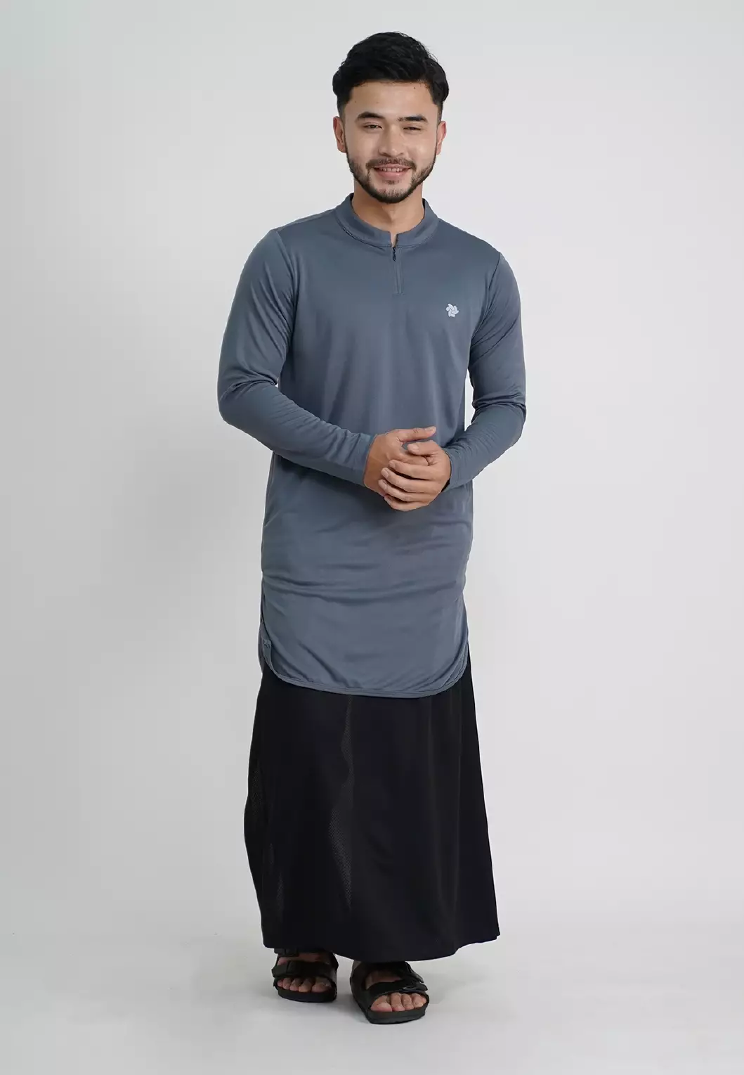 Tiento Nizam Baju Koko 3in1 Kurta Pria Dewasa Muslim Kerah Ciangi Casual Kerja Dry Fit Olahraga Ibadah Salat Lengan Panjang Ramadhan