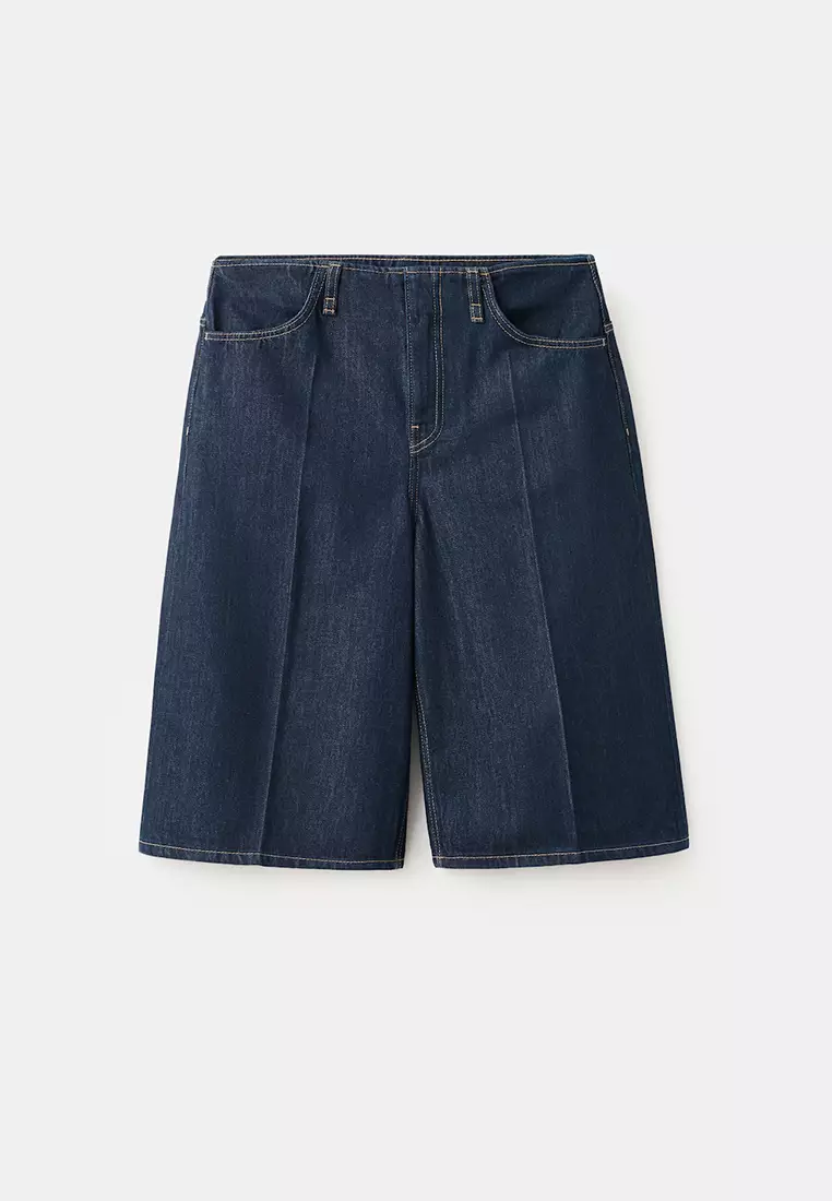 Mid-Rise Denim Bermuda Jorts