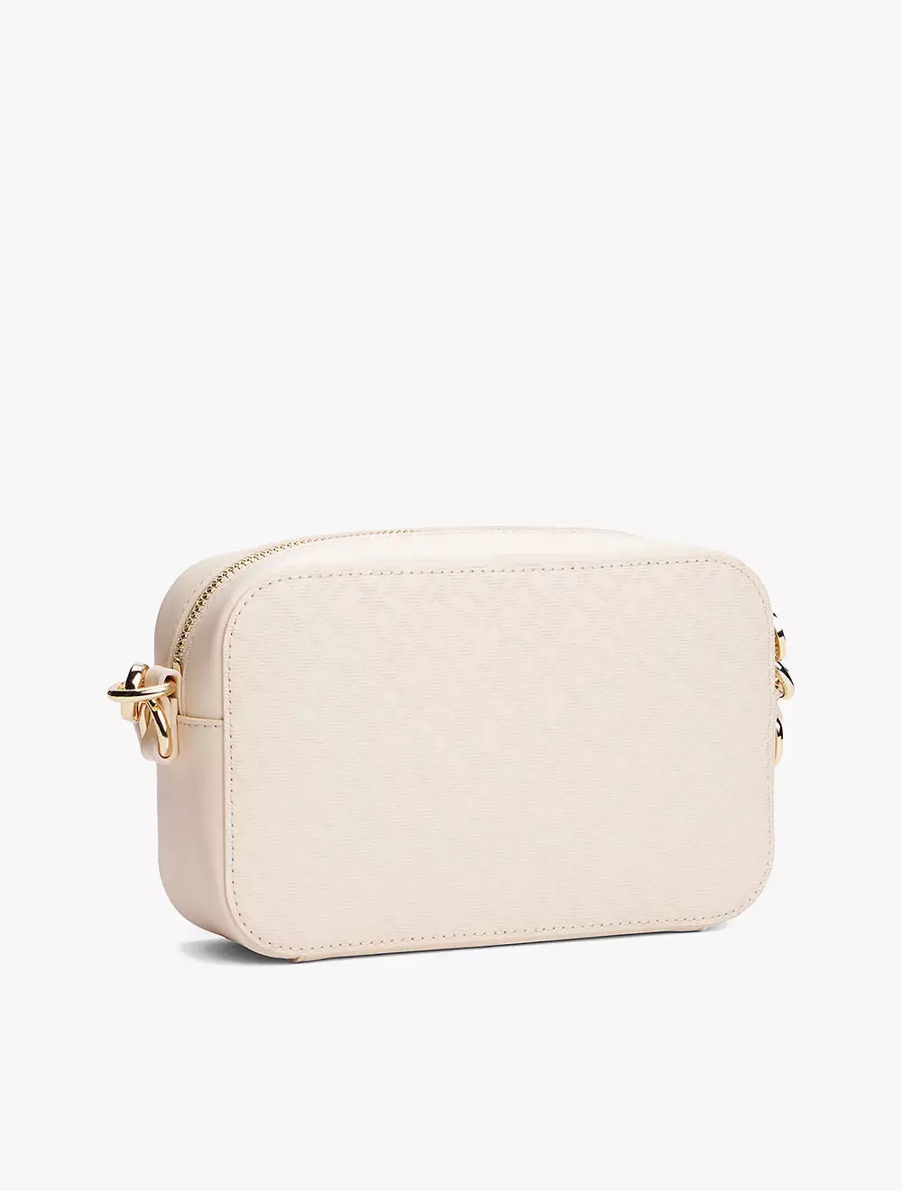 Tommy Hilfiger - Textured Monogram Crossbody Bag - Beige