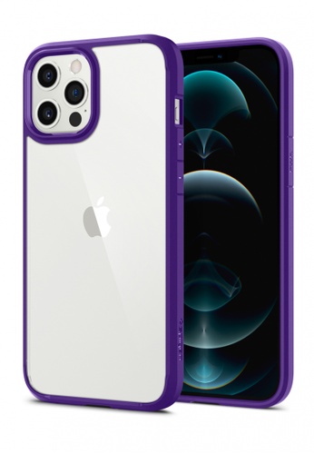 Buy Spigen Iphone 12 Pro Max Case Crystal Hybrid Hydrangea Purple 21 Online Zalora Philippines