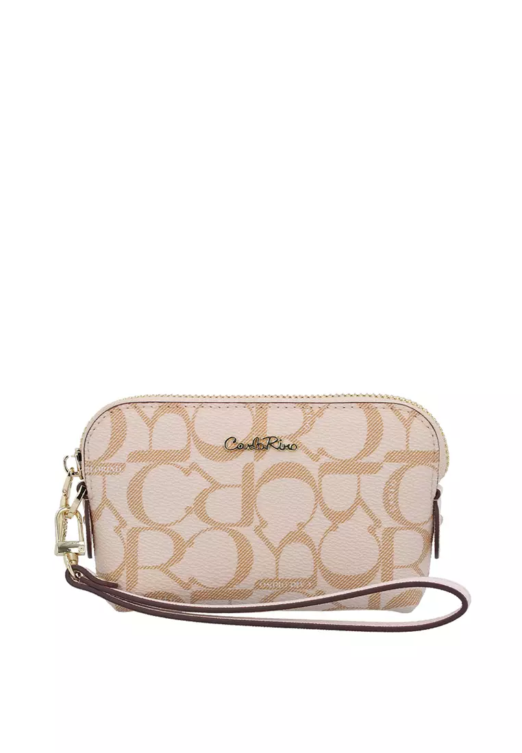 Medium Beige Carlo GEO Wristlet