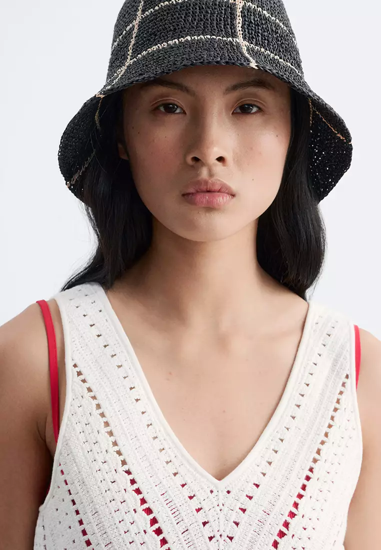 Woven Straw Bucket Hat