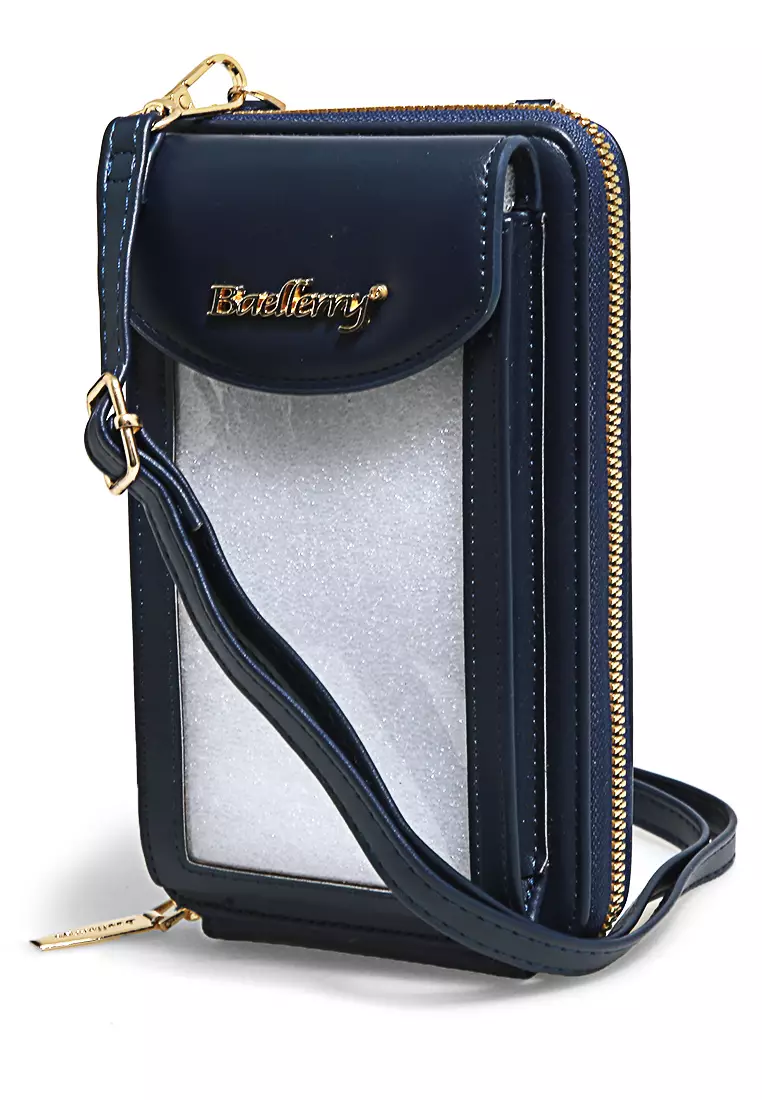 Sling Bag Wanita Tas Selempang Handphone Transparent Design Many Slot Material Leather ORIGINAL