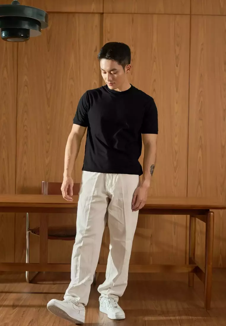 Kale Beta Black / Kaos Polos Pria Lengan Pendek