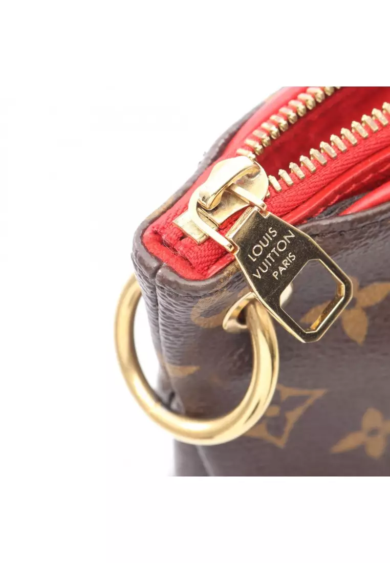 Pre-Loved Louis Vuitton Pallas monogram Cerise 2WAY Handbag PVC leather Brown Red