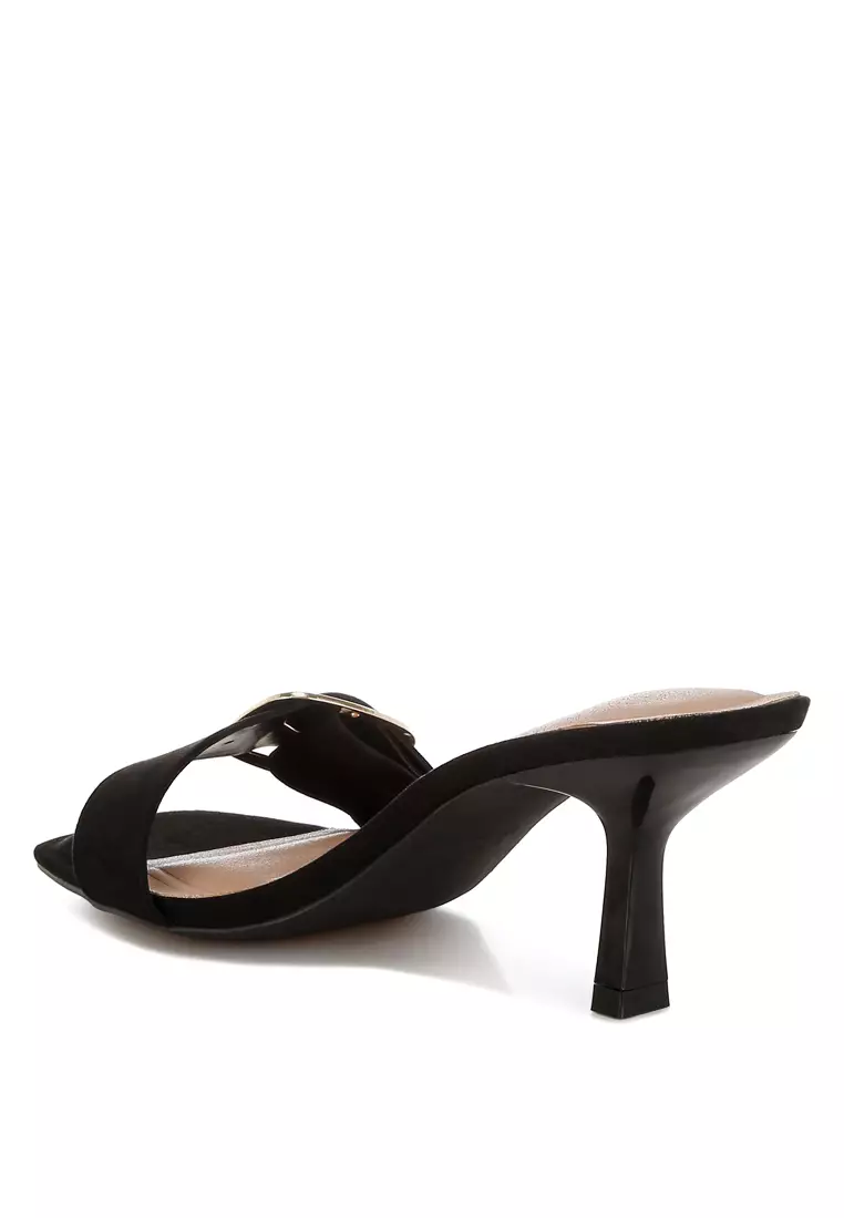 Sandal Slip On Tali Gesper Warna Hitam