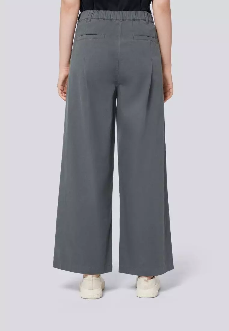 Women's High Rise Straight Wide Leg Woven Pants