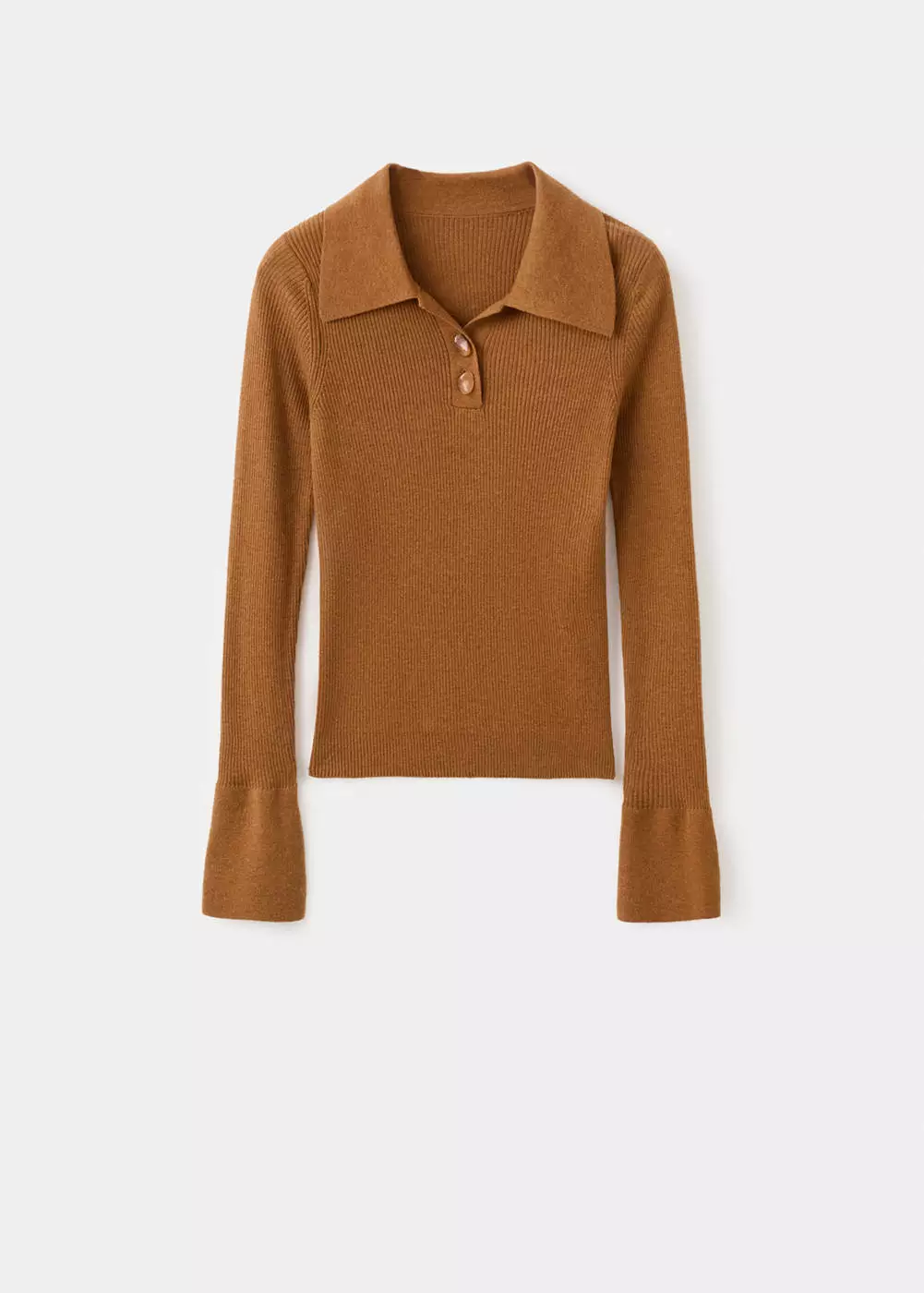 Sweater ribbed kerah polo