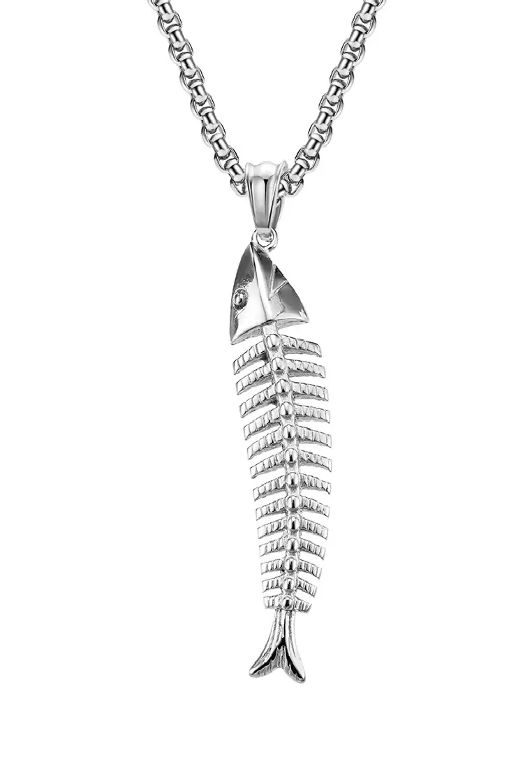 Real fish cheap bone necklace