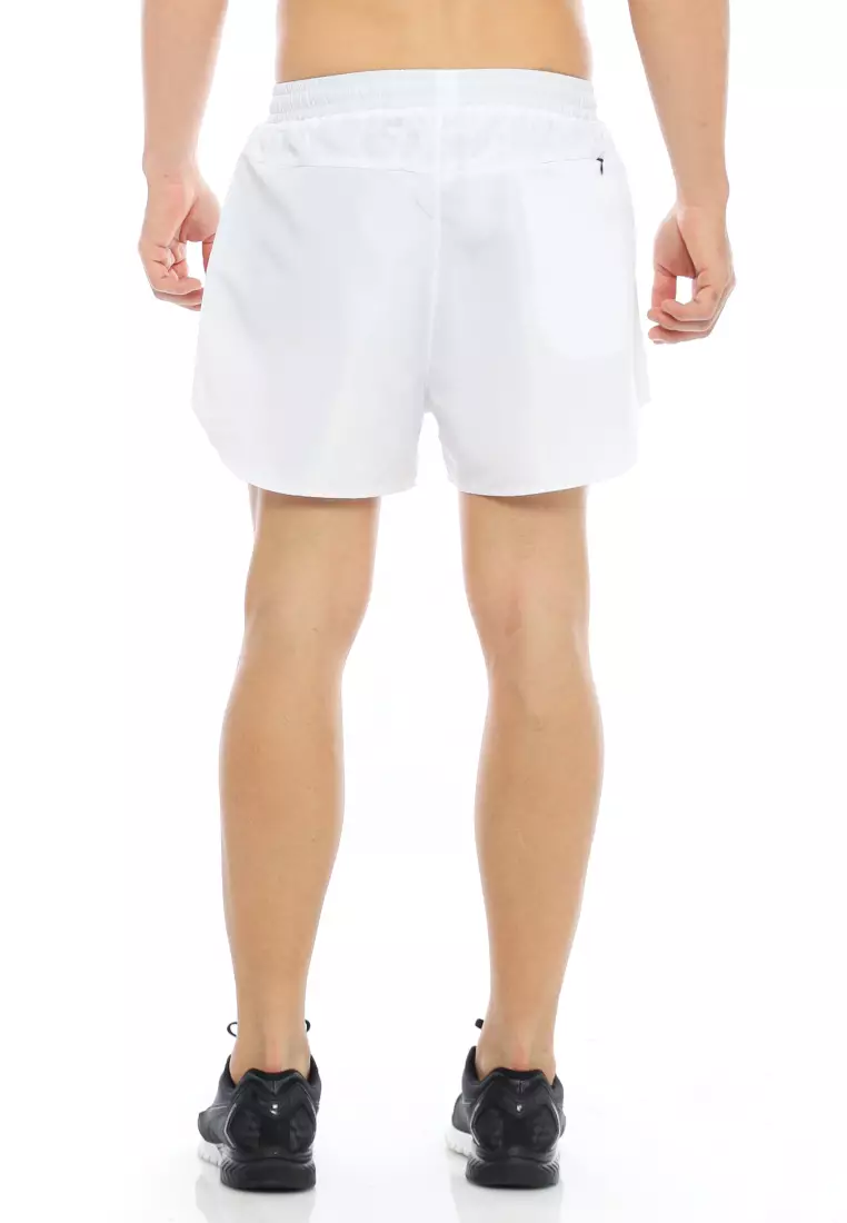 Tiento Short Pants Sporty Exo Series Black Celana Pendek Fitness Olahraga Gym Lari Putih