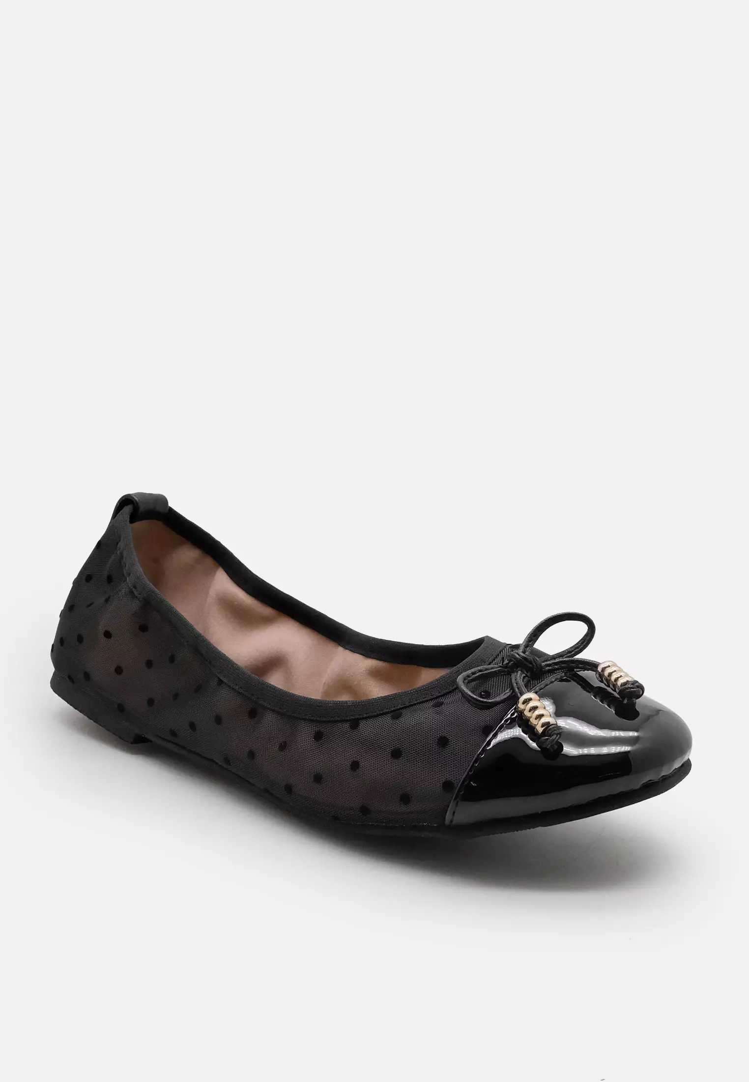 Polka Foldable Ballerina Flat Shoes