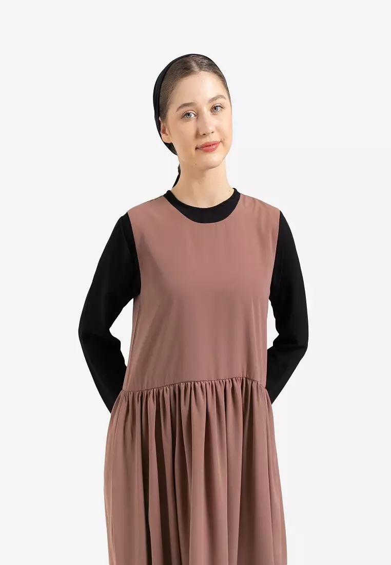 Sabrine Overall Dress Brown