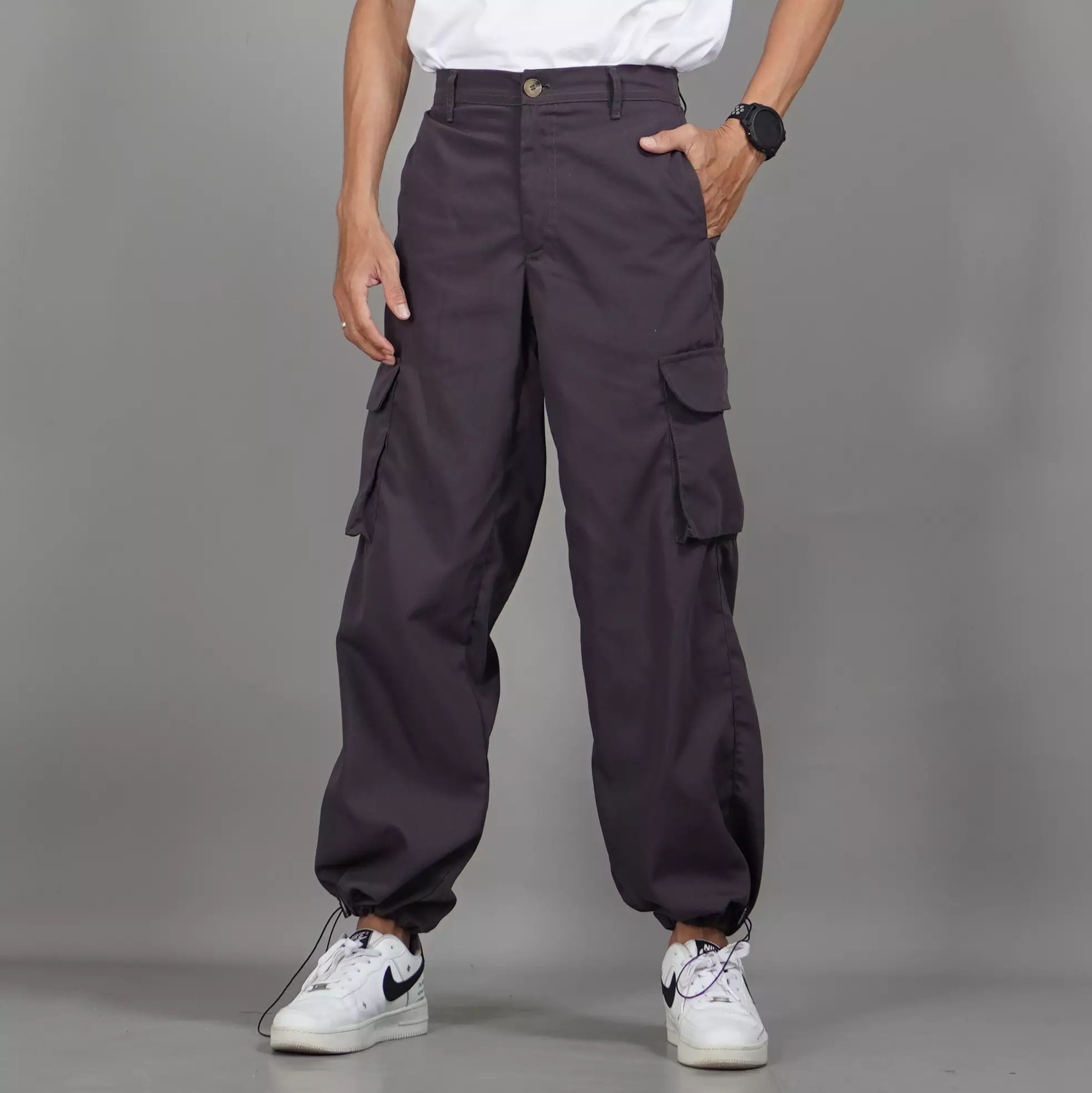  REAGAN Celana Cargo Loose Pants Pria Celana Kargo Loose Fit Pria - ABU