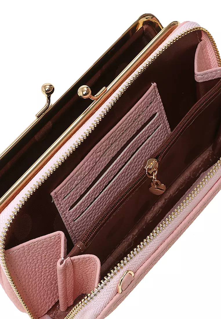 Tas Selempang Wanita Sling Bag Dompet Hp Multifungsi Many Slot Material PU Leather ORIGINAL