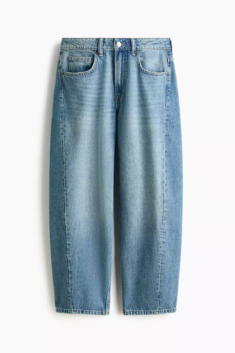 Barrel Regular Waist Ankle Jeans