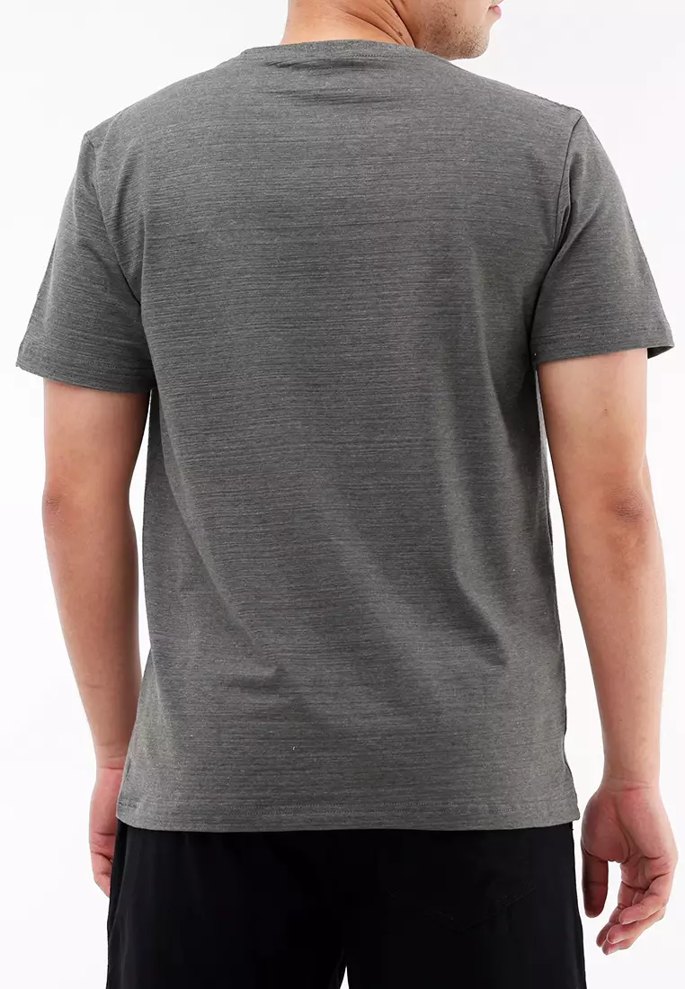 Round Neck Streaky Short Sleeves