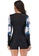 Its Me black and multi Surf Print Long Sleeve One Piece Swimsuit 0D3C4US29860AFGS_3
