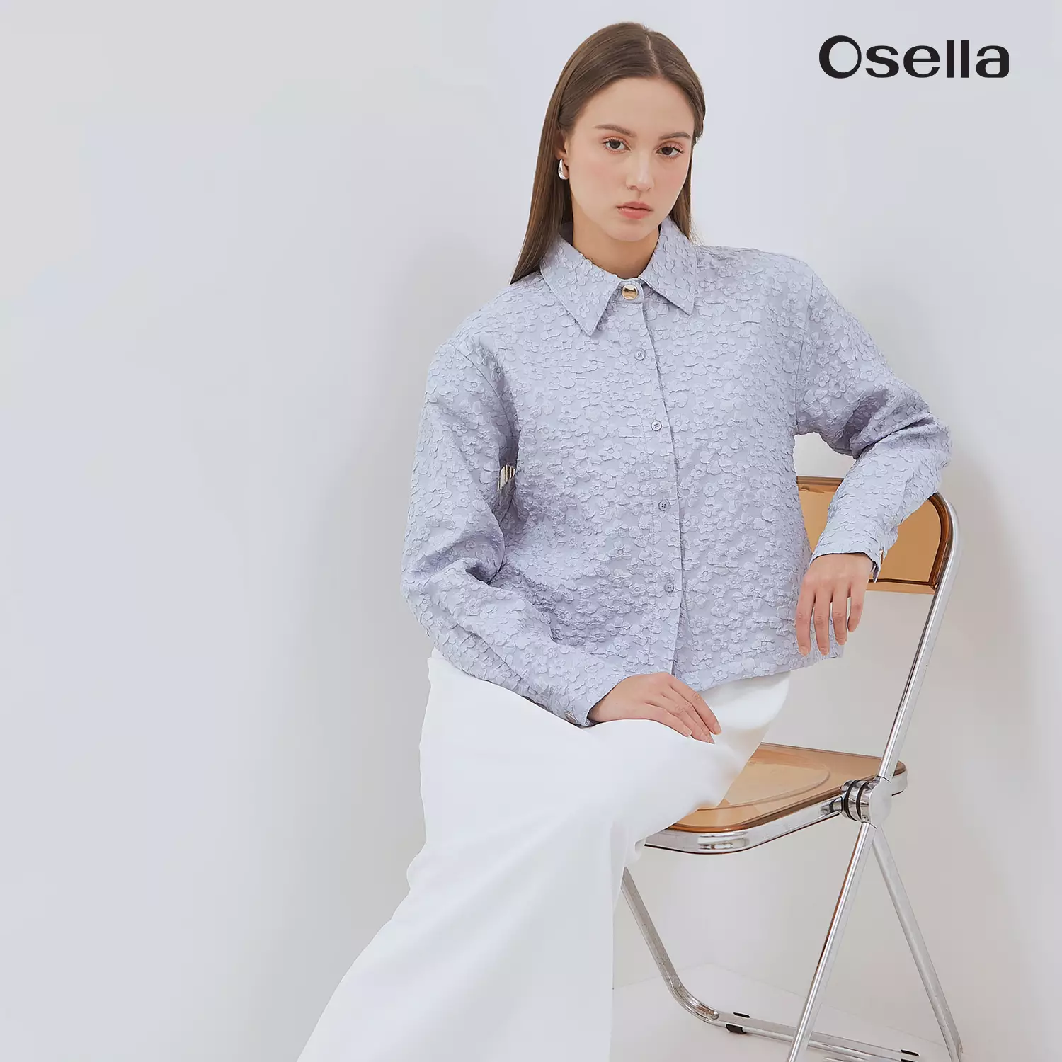 Osella Zania Dress Set With Jacquard Outer 1157660336 | Setelan Dress Outer Lengan Panjang Wanita