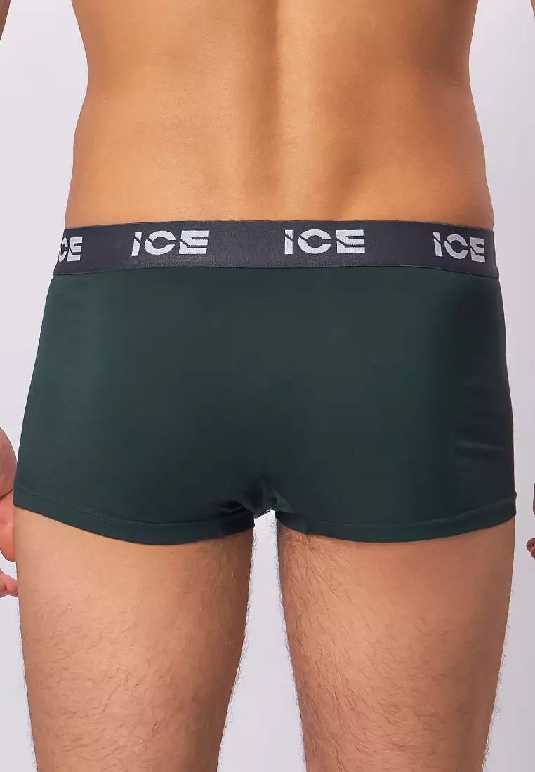  Ice Men Boxer Briefs With Pouch Contrast Stitch Nolan02 - Pine (Single Pack)