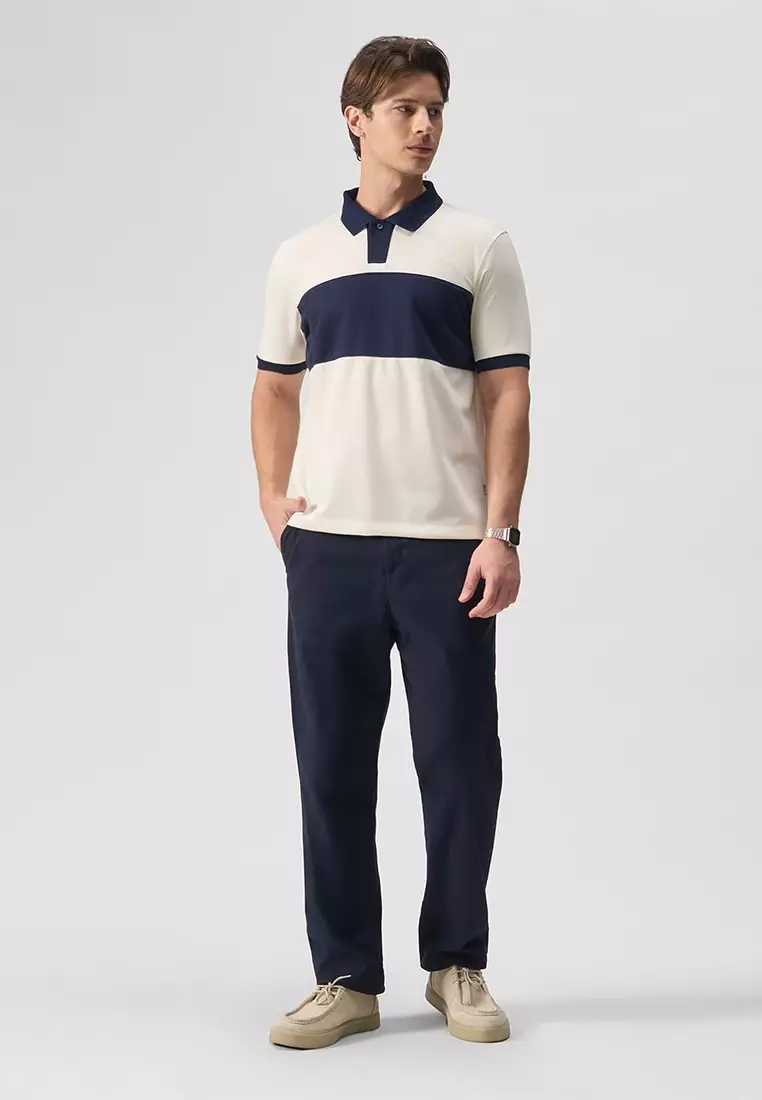 Color Block Pique Polo Shirt
